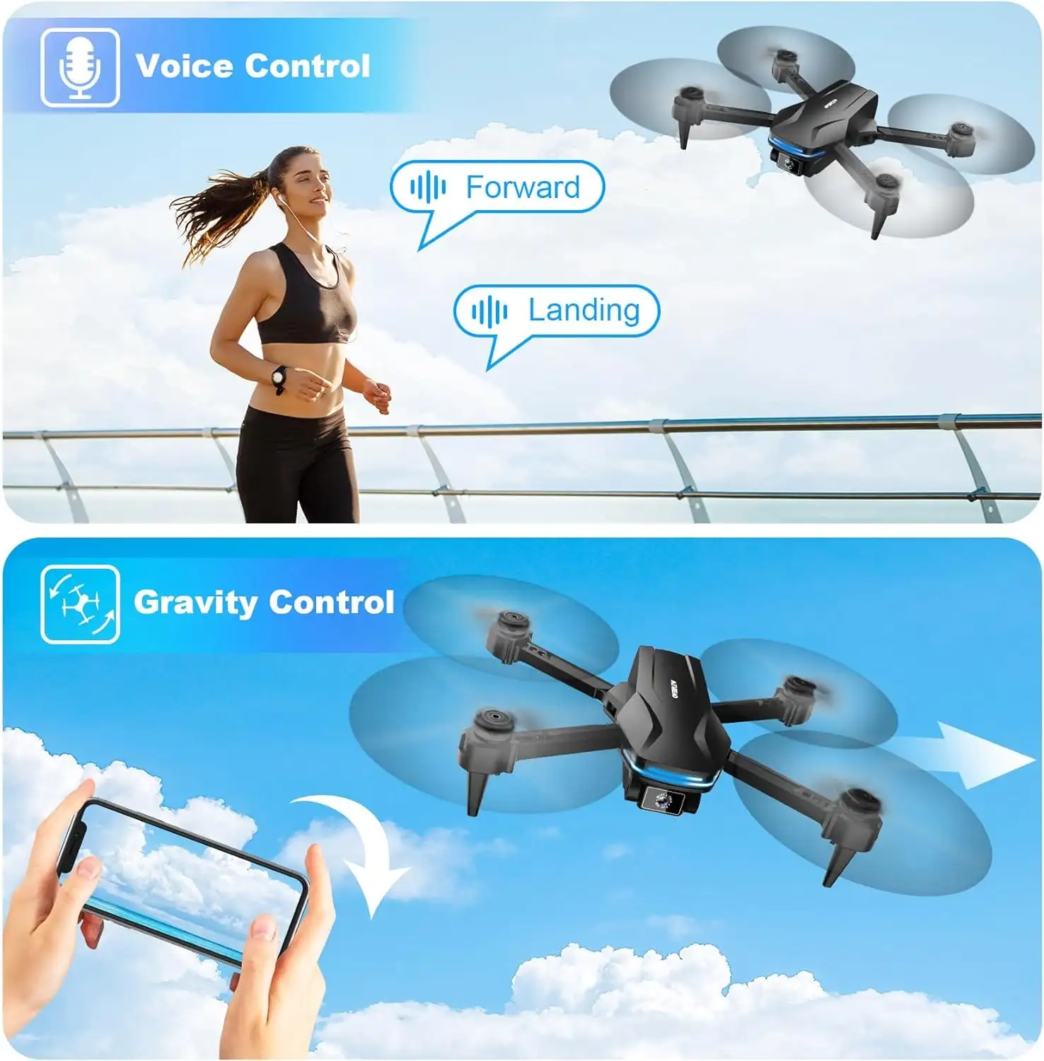 Velcase Drone with Camera 1080P HD FPV Foldable Drone - 71laarixynl._ac_sl1500_
